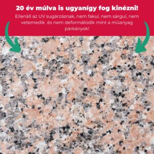 Rosa Porino gránit - kőpárkány