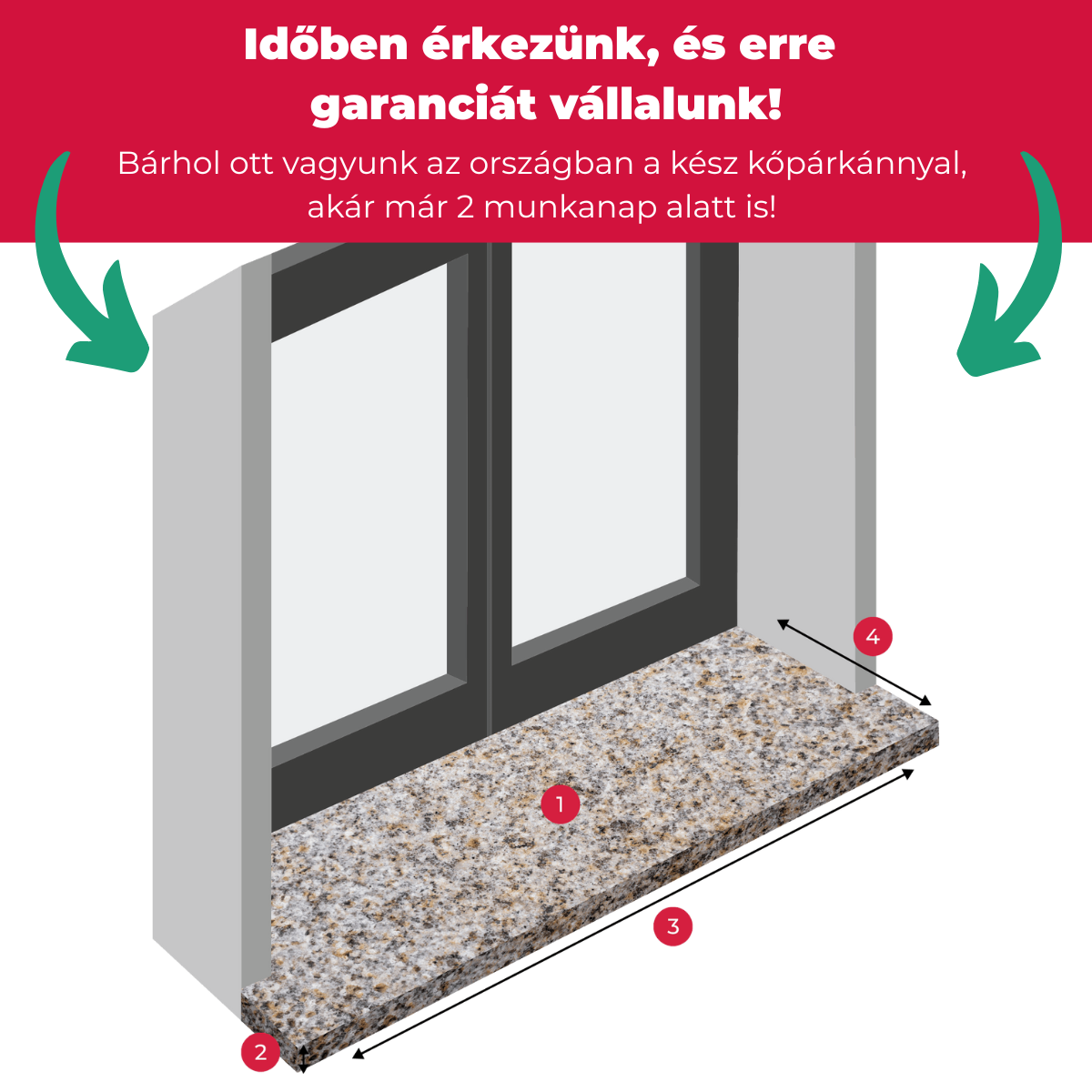 Yellow Rock gránit - kőpárkány - Image 2