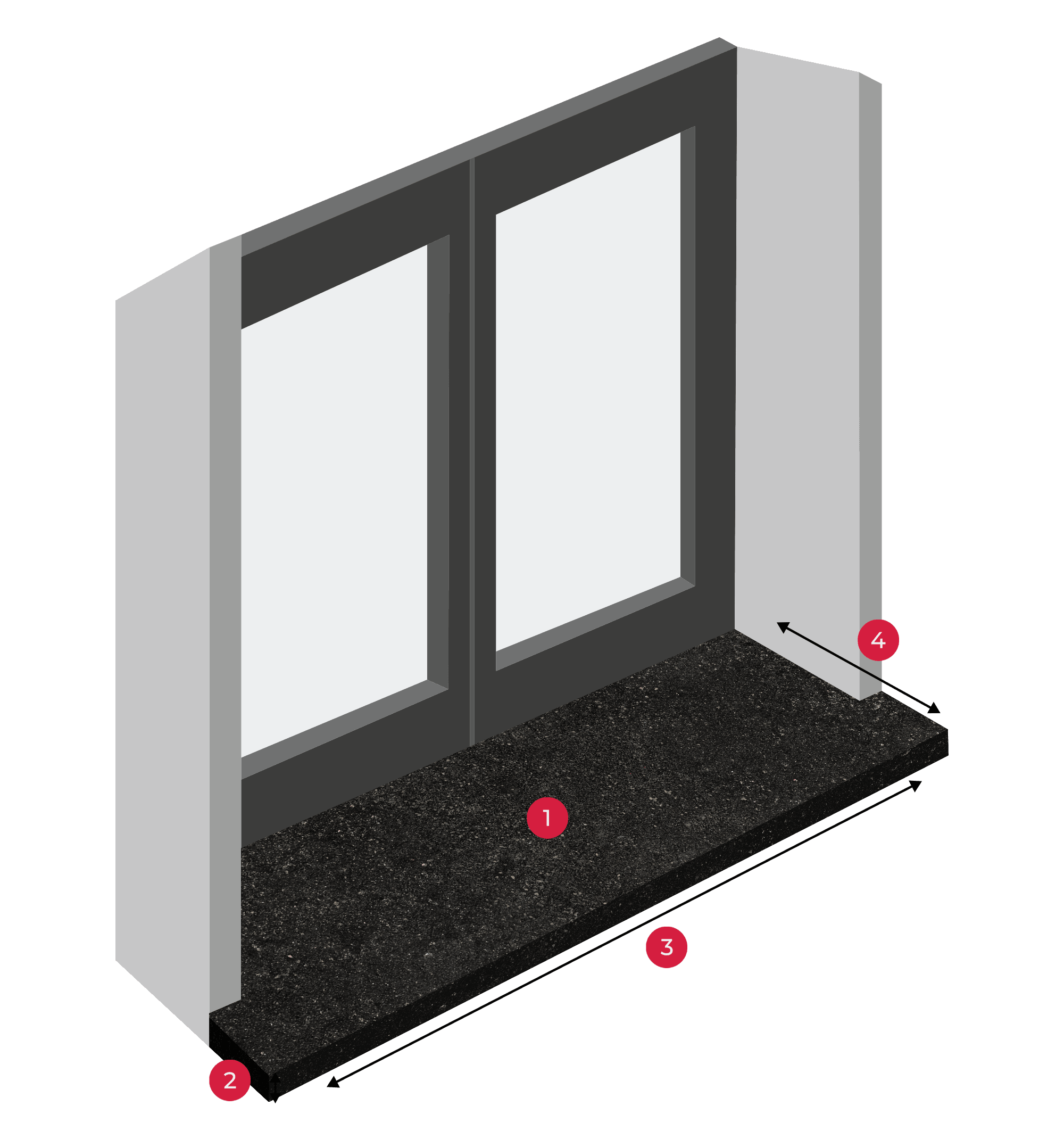 Bengal Black Gránit – kőpárkány - Image 2