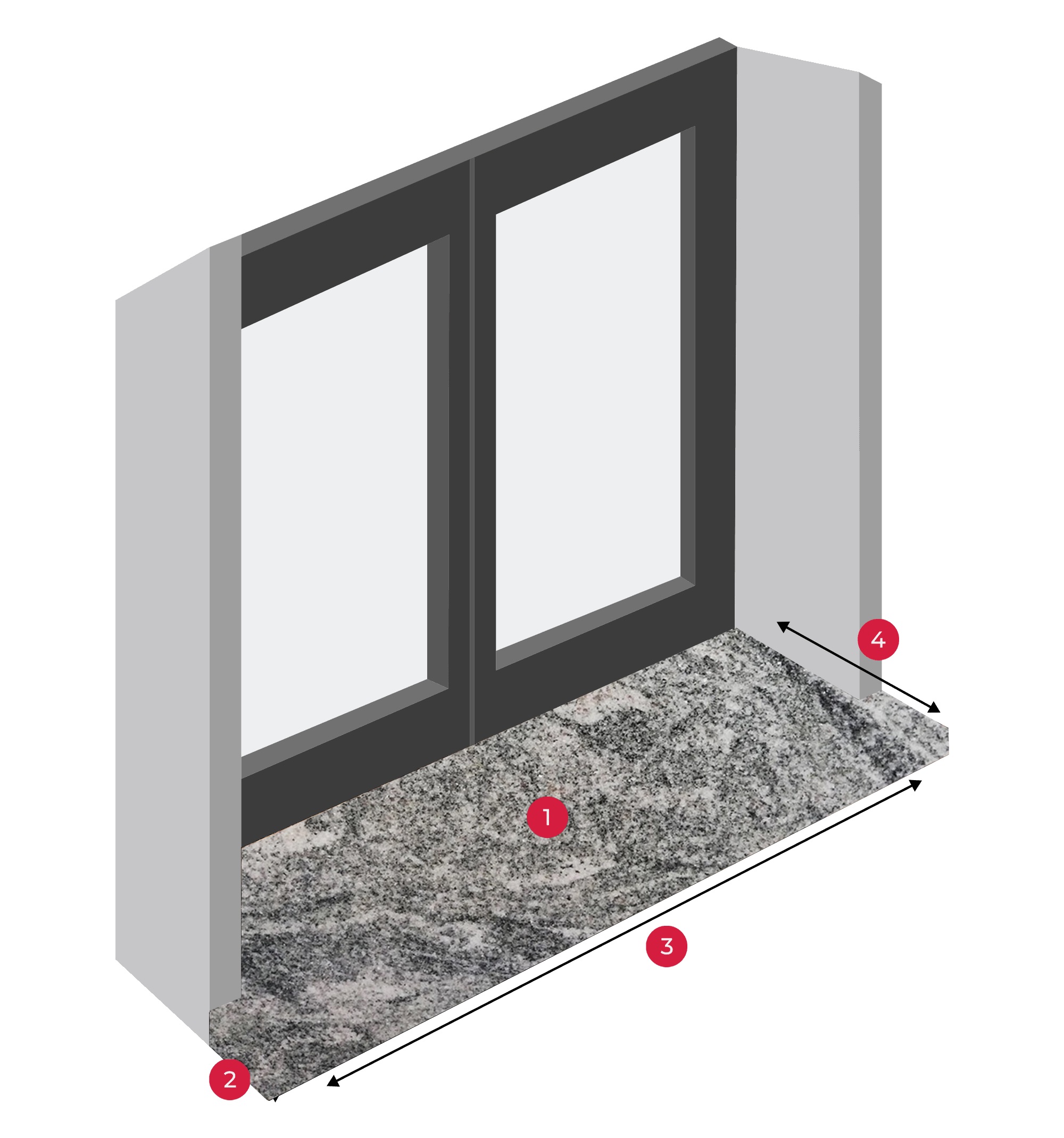 Verde Marina gránit - kőpárkány - Image 3